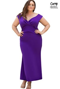 Picture of PLUS SIZE FIT AND FLARE MAXI DRESS